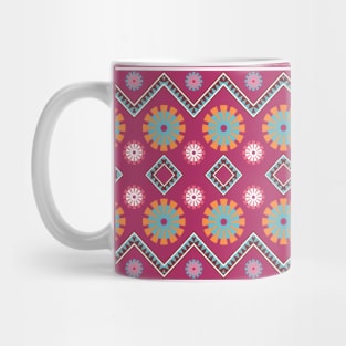 beautiful flower pattern pink background Mug